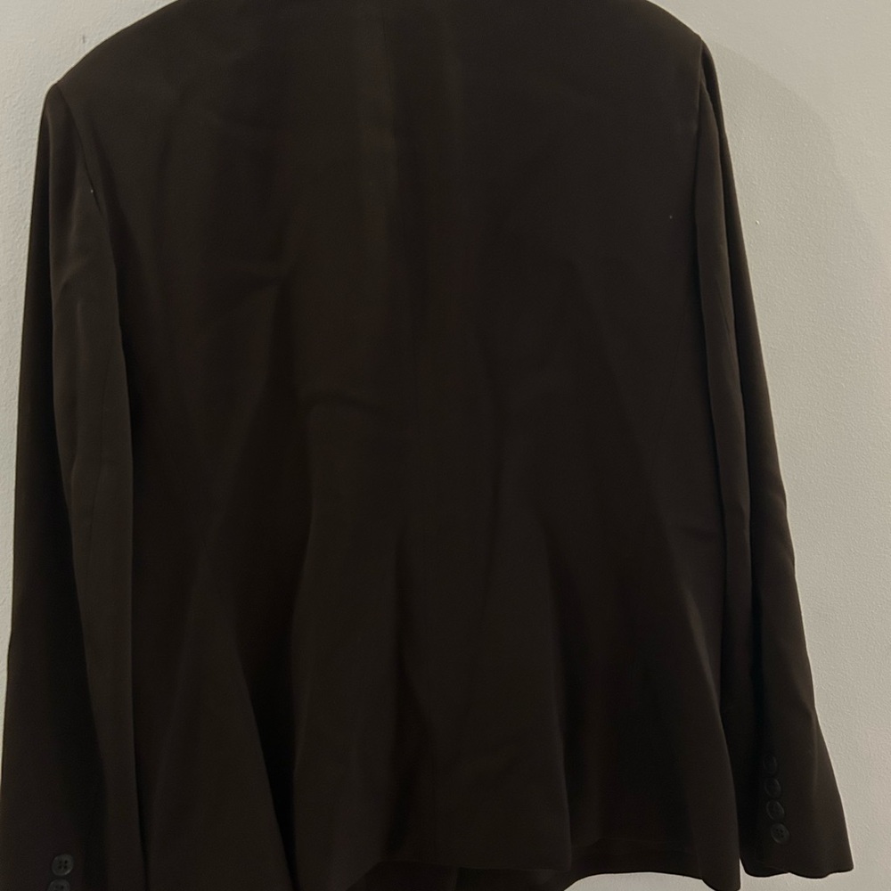 Lauren Ralph Lauren Women’s Chocolate Brown Wool Blazer Size 14 - Picture 5 of 7